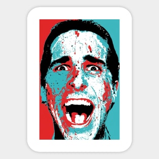 American Psycho Patrick Bateman Scream Sticker